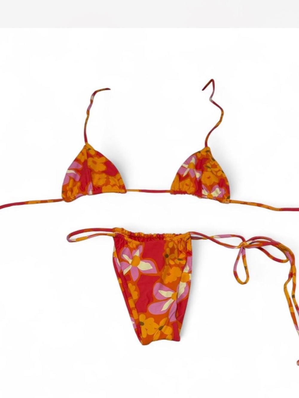 Stone Fox Swim Red and Orange Floral Print